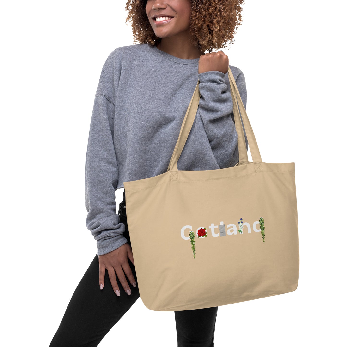 Gotland 4 Me. Large organic tote bag