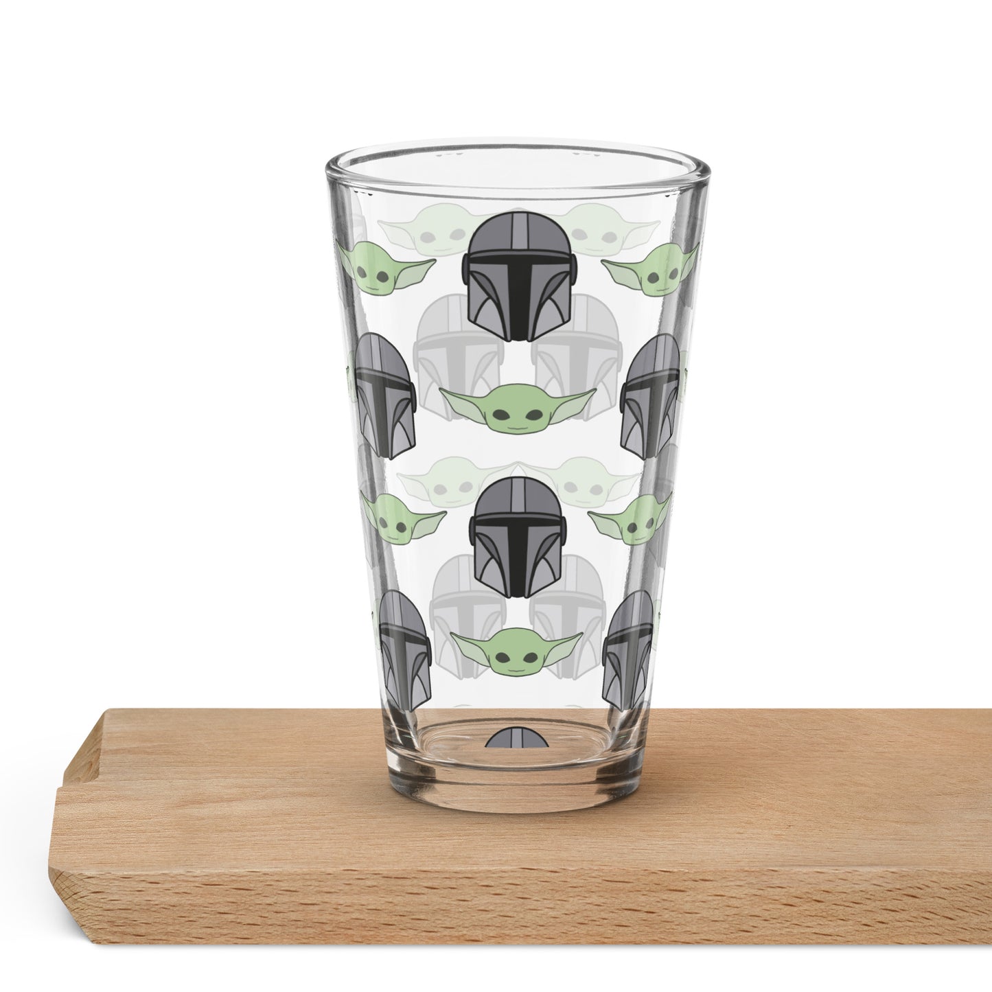 Mando and Grogu 4 Me Shaker pint glass