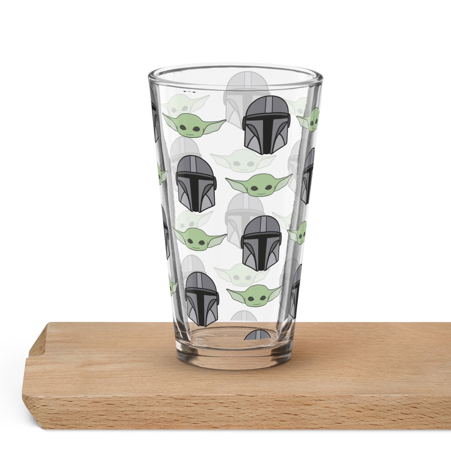 Mando and Grogu 4 Me Shaker pint glass