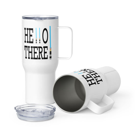 Hello There 4 Me Travel mug with a handle
